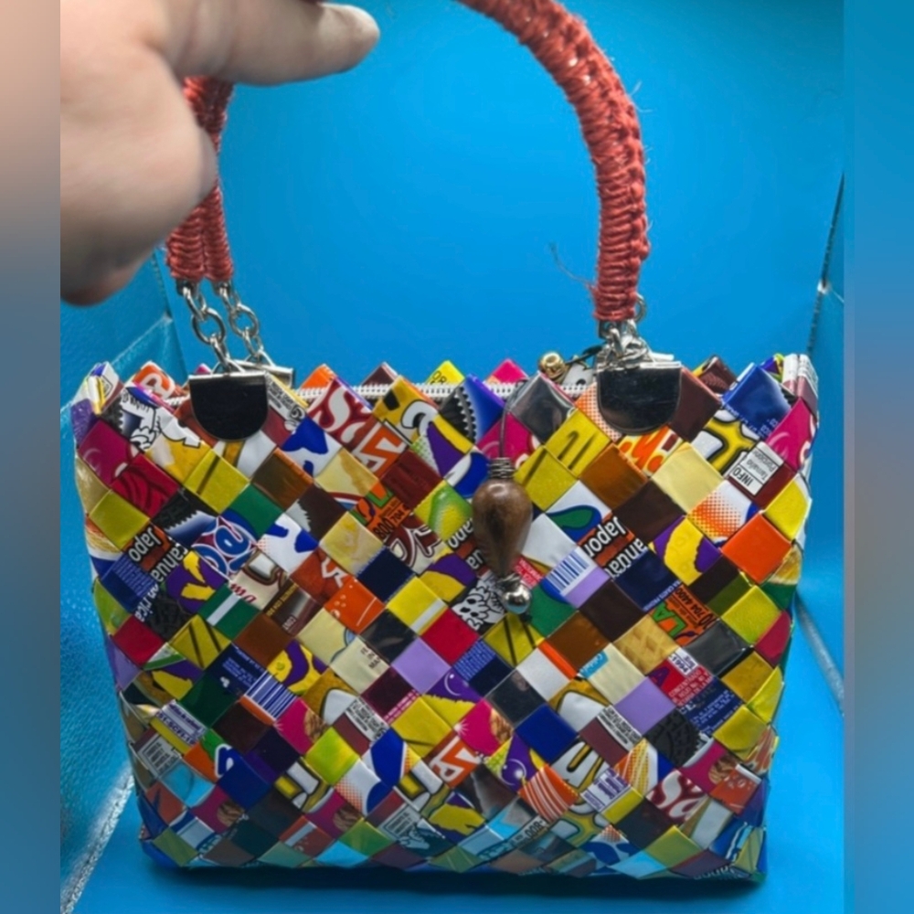 Colorful Candy Wrapper Handbag in Excellent Condition